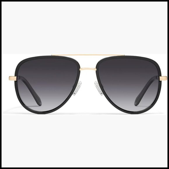 Unisex Aviator Sunglasses with Combination Frame and Polarized Lenses
